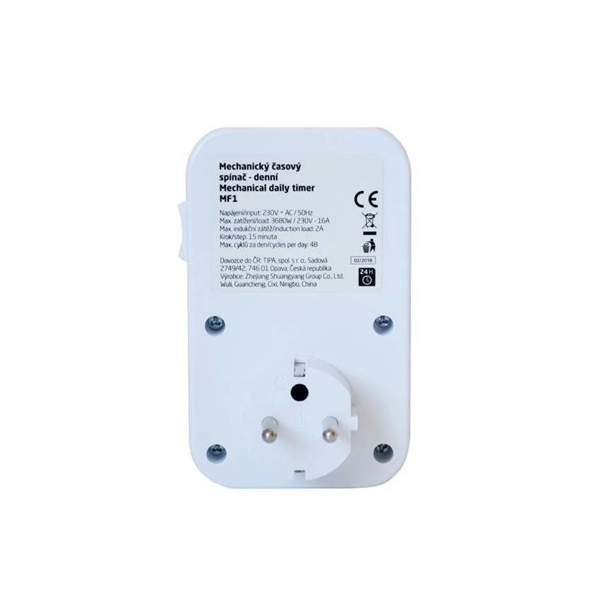 Таймер добовий механічний 16A/230V