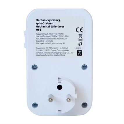 Таймер добовий механічний 16A/230V