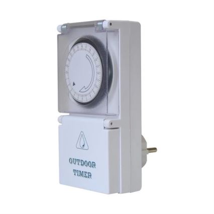 Таймер добовий механічний вуличний 16A/230V IP44