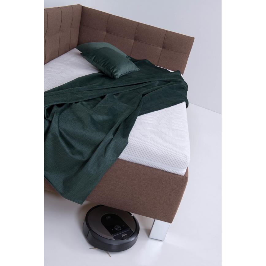 Тапицированная кровать с местом для хранения без матраса MARIA PETITE 120x200 см коричневая