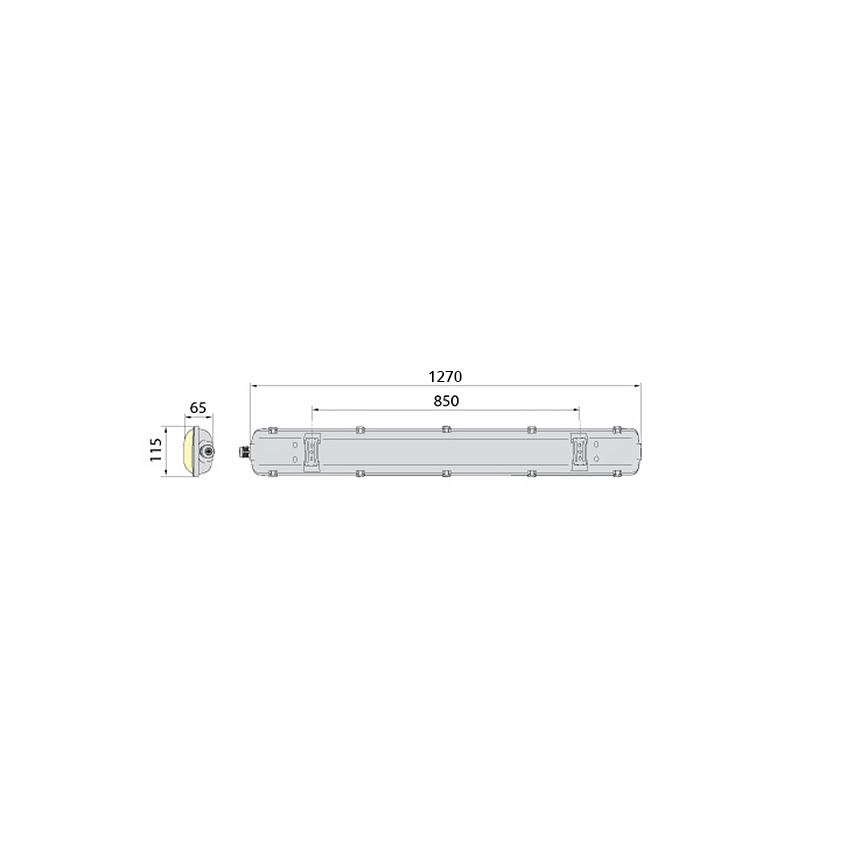 Технический люминесцентный светильник 2xG13/18W/230V IP65 1270 мм