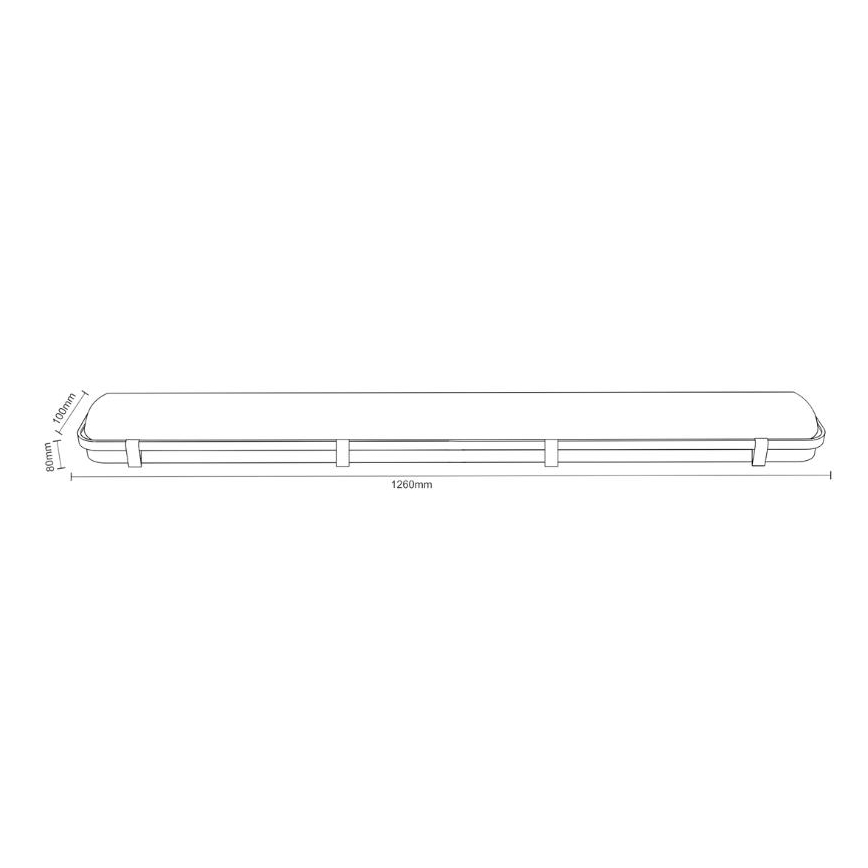 Технический люминесцентный светильник T8 2xG13/18W/230V IP65 126 см