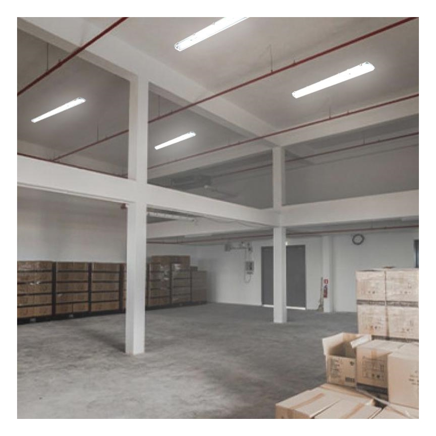 Технический люминесцентный светильник T8 2xG13/18W/230V IP65 126 см