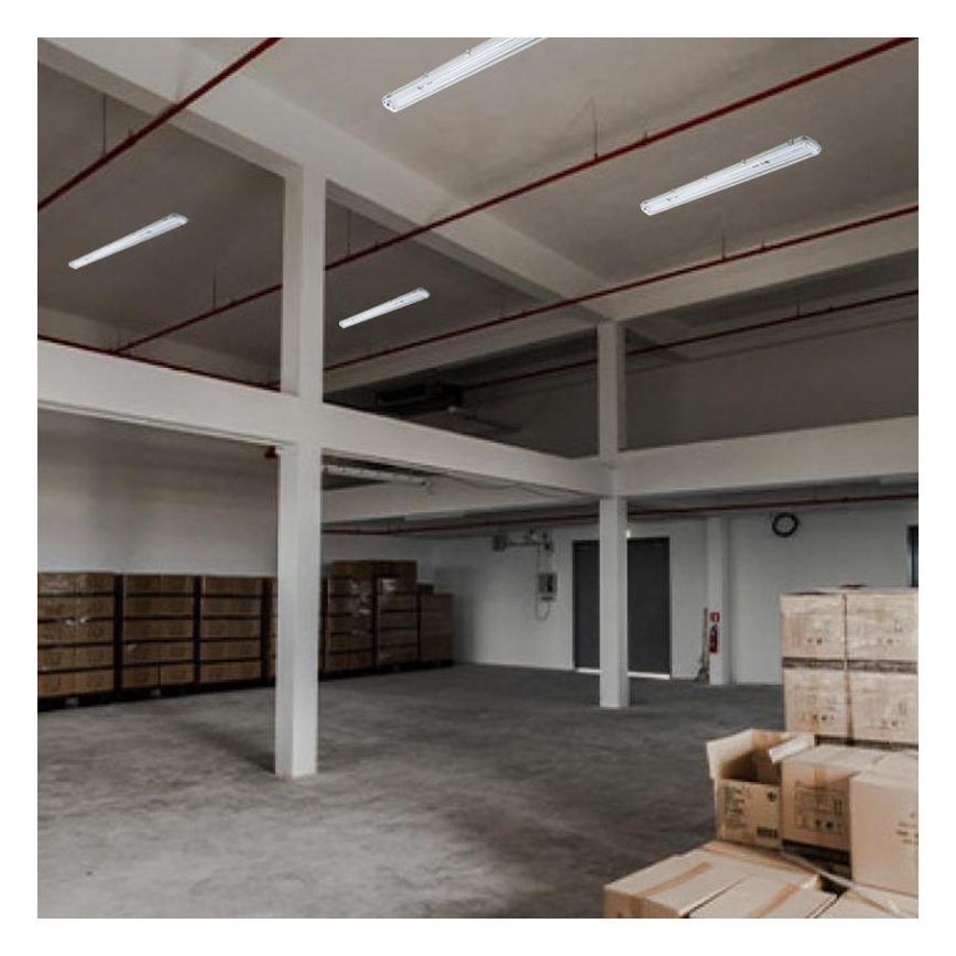 Технический люминесцентный светильник T8 2xG13/18W/230V IP65 126 см