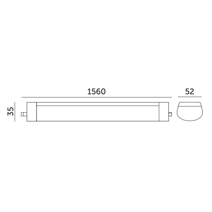 Технічний люмінесцентний світильник LED/48W/230V IP65 4000K 156 см