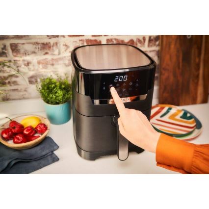 Tefal - Аеро-фритюрниця 4,2 л EASY FRY&GRILL 2в1 1550W/230V чорний