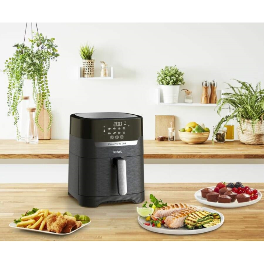 Tefal - Аеро-фритюрниця 4,2 л EASY FRY&GRILL 2в1 1550W/230V чорний