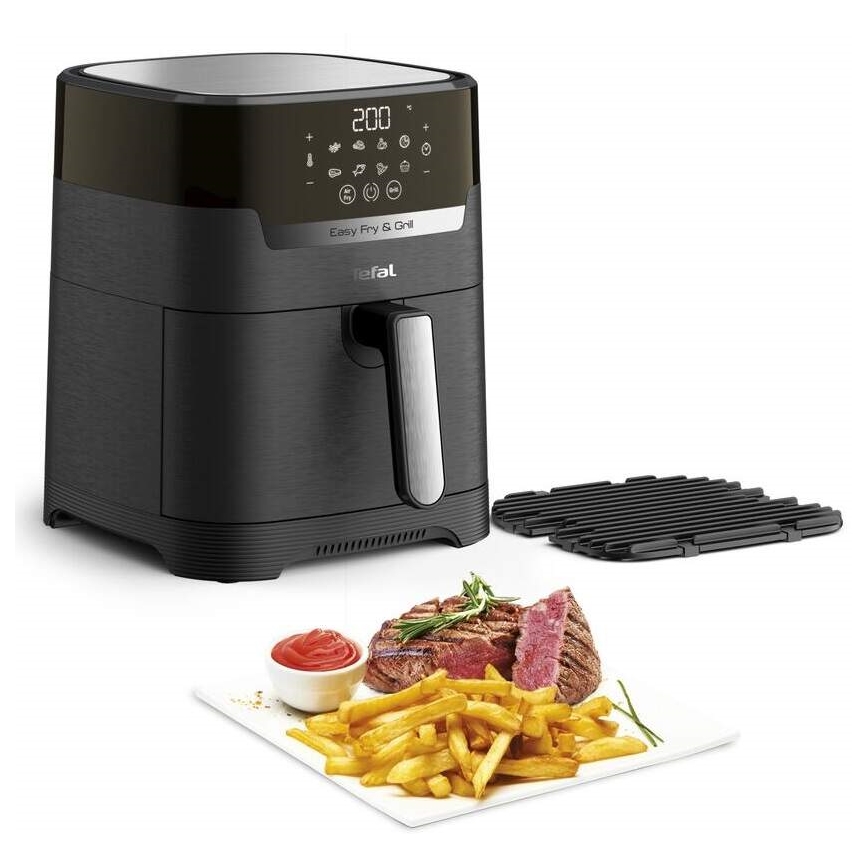 Tefal - Аеро-фритюрниця 4,2 л EASY FRY&GRILL 2в1 1550W/230V чорний