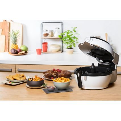 Tefal - Аеро-фритюрниця ACTIFRY GENIUS DUAL MOTION 1,2 л 1350W/230V білий