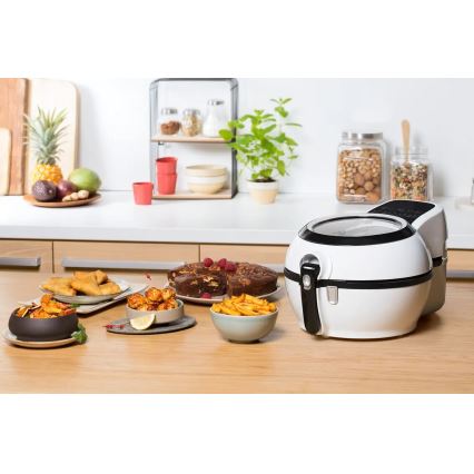 Tefal - Аеро-фритюрниця ACTIFRY GENIUS DUAL MOTION 1,2 л 1350W/230V білий