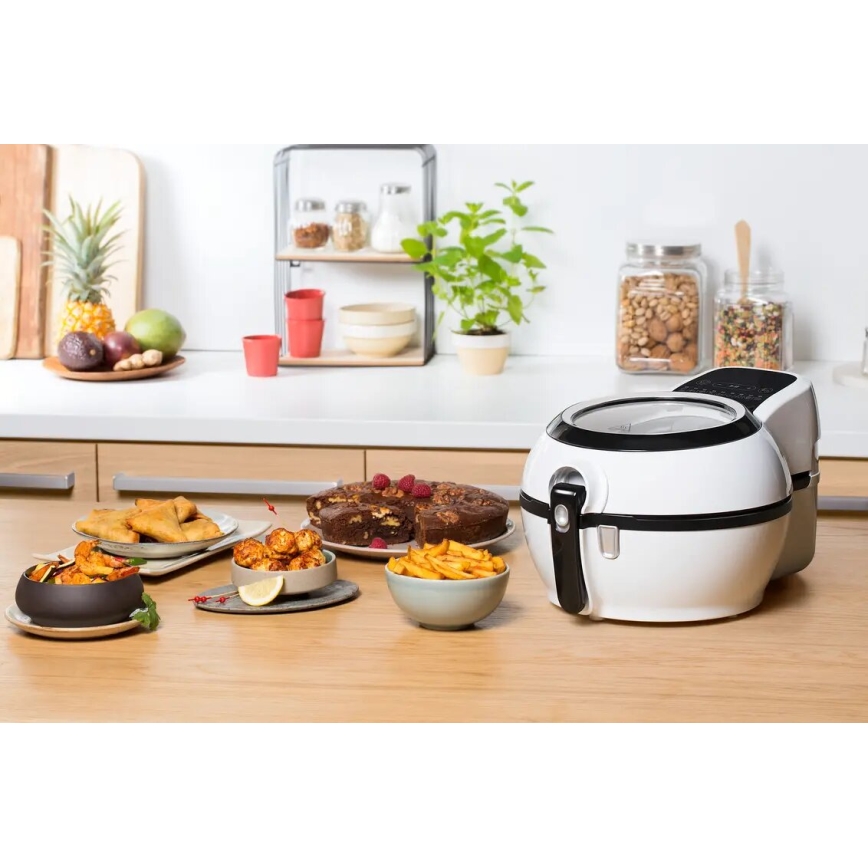 Tefal - Аеро-фритюрниця ACTIFRY GENIUS DUAL MOTION 1,2 л 1350W/230V білий