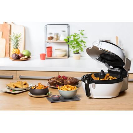 Tefal - Аеро-фритюрниця ACTIFRY GENIUS DUAL MOTION 1,2 л 1350W/230V білий