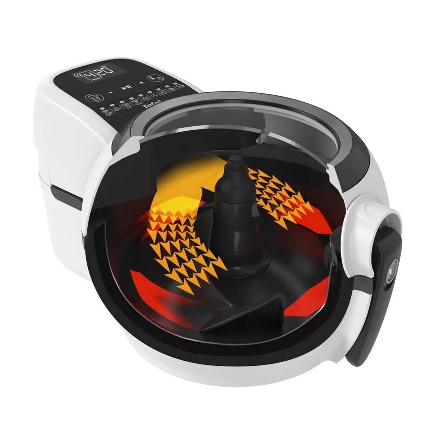 Tefal - Аеро-фритюрниця ACTIFRY GENIUS DUAL MOTION 1,2 л 1350W/230V білий