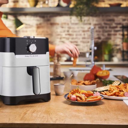 Tefal - Аерофритюрниця 4,2 л EASY FRY&GRILL 2 в 1 1550 Вт/230 В нержавіюча сталь