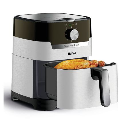 Tefal - Аерофритюрниця 4,2 л EASY FRY&GRILL 2 в 1 1550 Вт/230 В нержавіюча сталь