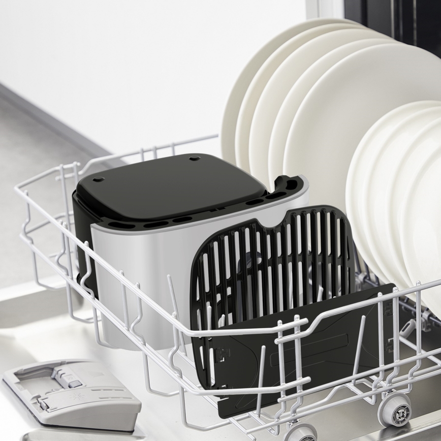 Tefal - Аэрогриль 4,2 л EASY FRY&GRILL 2 в 1 1550 Вт/230 В нержавеющая сталь