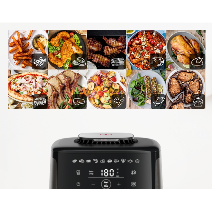 Tefal - аэрогриль 5 л EASY FRY SILENCE COAL 1400-1670 Вт/230 В