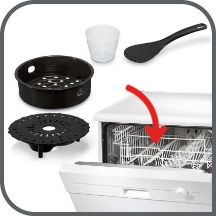 Tefal - Багатофункціональна електрична скороварка ALL IN ONE POT 1100W/230V матовий хром/чорний