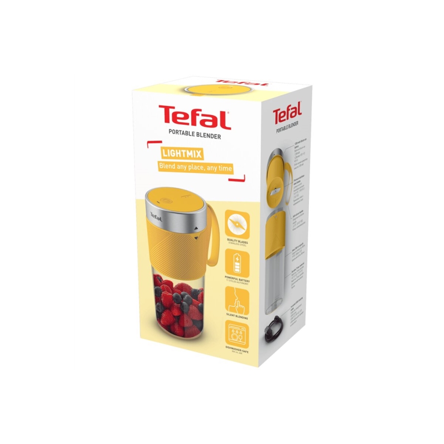 Tefal - Блендер для смузі BLENDFORCE 50W/5V 1200 mAh жовтий