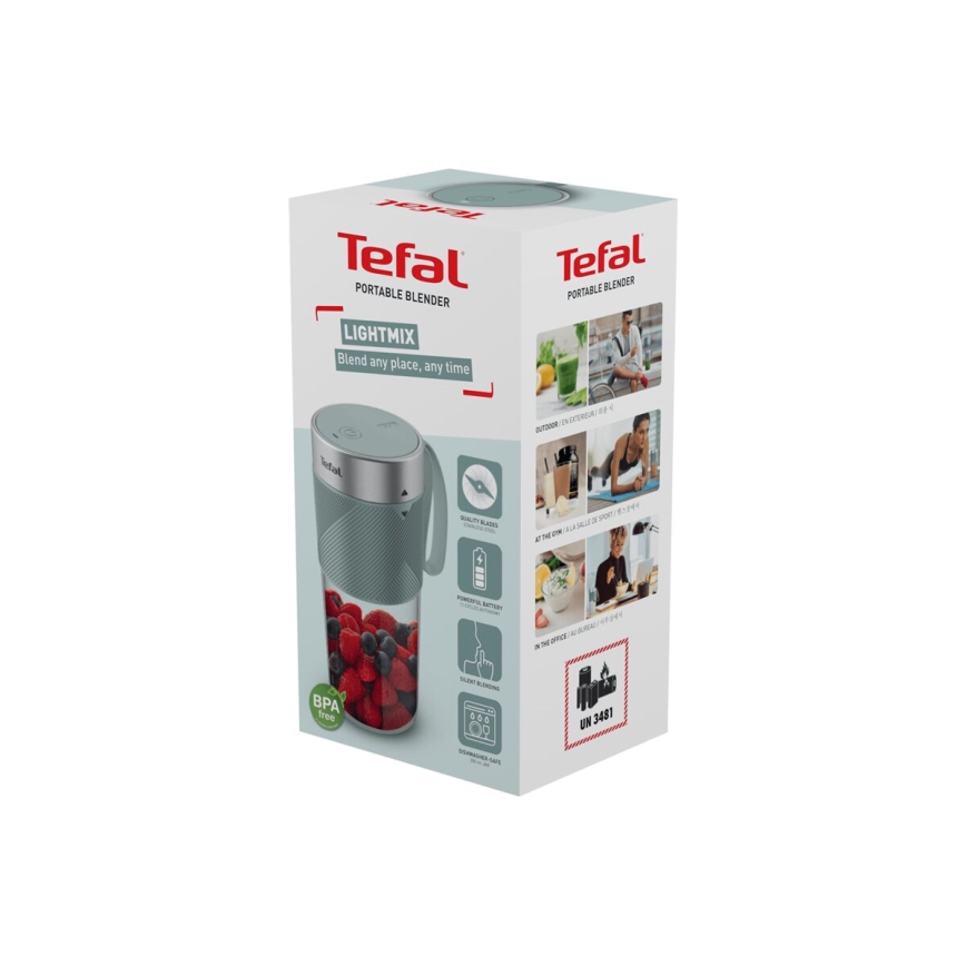 Tefal - Блендер для смузі BLENDFORCE 50W/5V 1200 mAh м'ятний