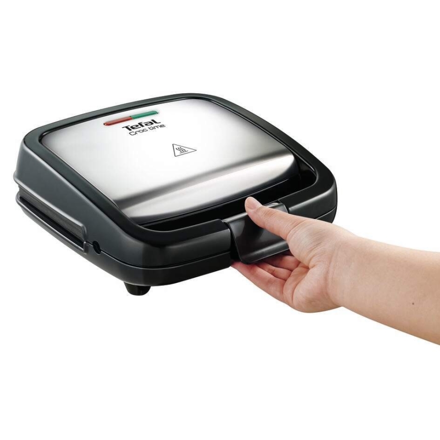 Tefal - Бутербродница CROC TIME 700W/230V черный/хром
