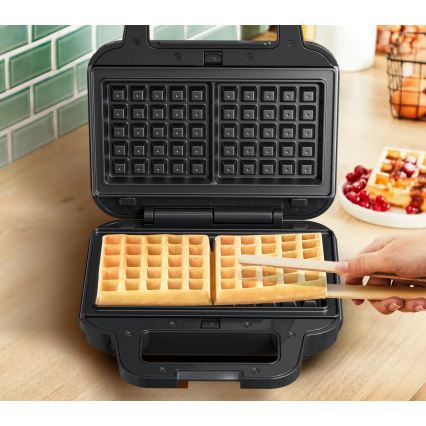 Tefal - Бутербродница ULTRA COMPACT 3в1 700W/230V черный/матовый хром