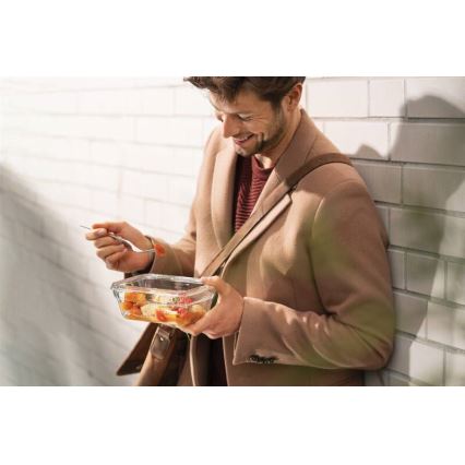 Tefal - Харчовий контейнер 0,85 л MSEAL GLASS червоний/скло