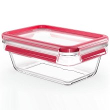 Tefal - Харчовий контейнер 0,85 л MSEAL GLASS червоний/скло