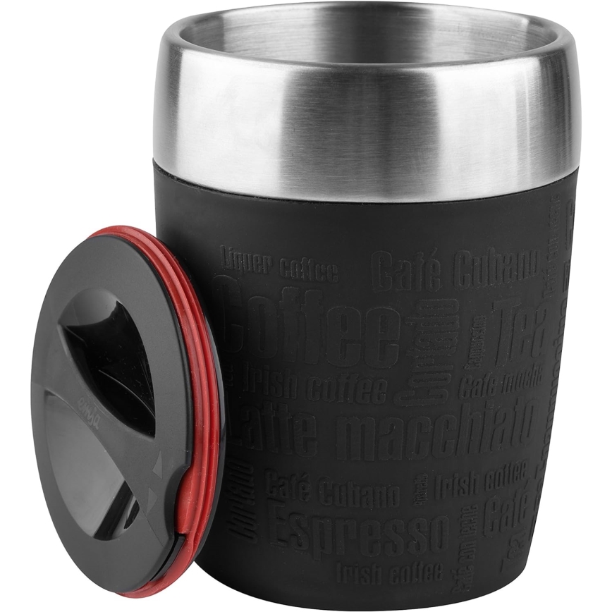 Tefal - Дорожная чашка 200 мл TRAVEL CUP нержавеющая сталь/черный