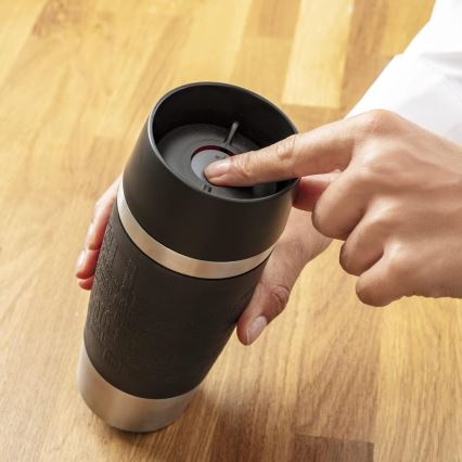 Tefal - Дорожная чашка 360 мл TRAVEL MUG нержавеющая сталь/черный