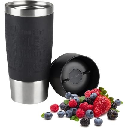 Tefal - Дорожная чашка 360 мл TRAVEL MUG нержавеющая сталь/черный