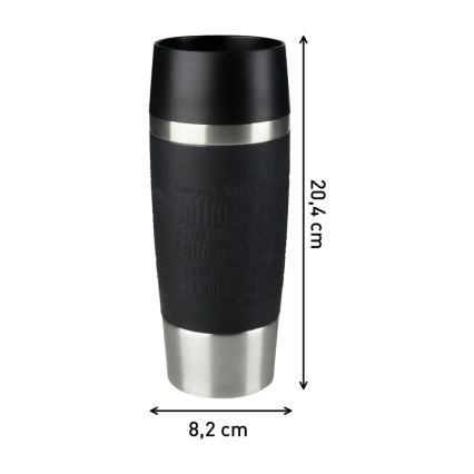 Tefal - Дорожная чашка 360 мл TRAVEL MUG нержавеющая сталь/черный