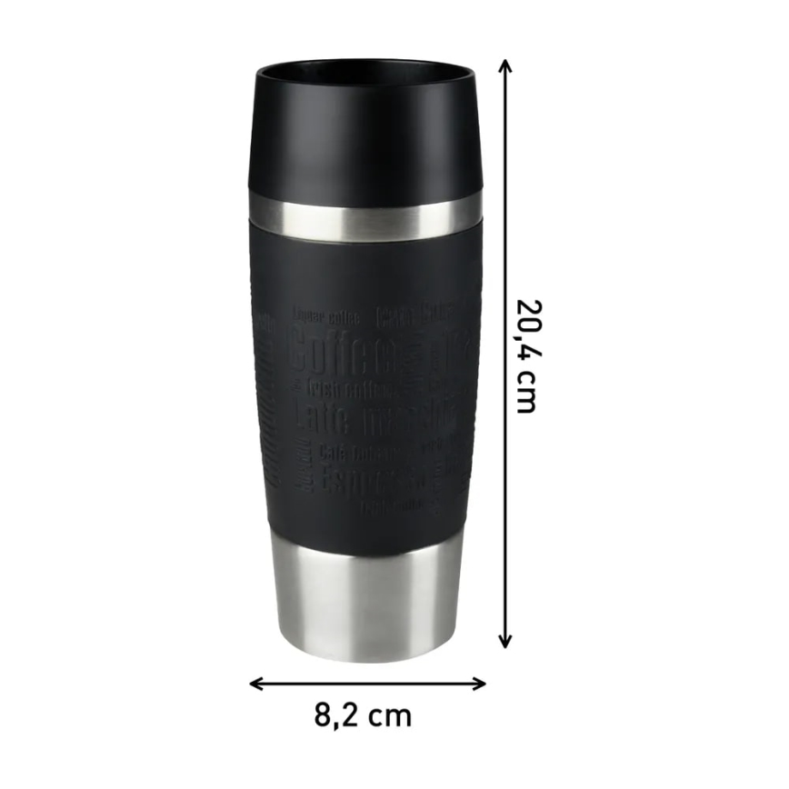 Tefal - Дорожная чашка 360 мл TRAVEL MUG нержавеющая сталь/черный