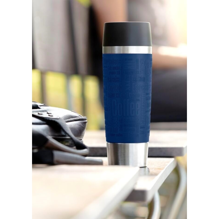 Tefal - Дорожная чашка 360 мл TRAVEL MUG нержавеющая сталь/темно-синий