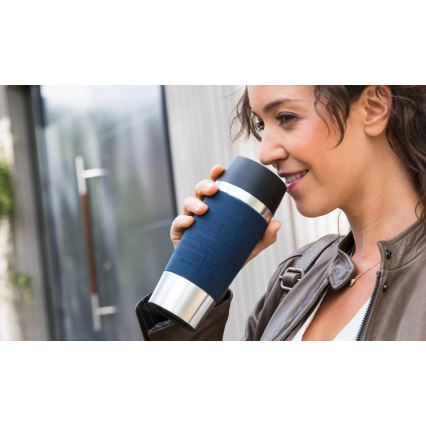 Tefal - Дорожная чашка 360 мл TRAVEL MUG нержавеющая сталь/темно-синий