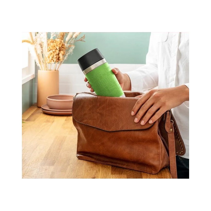 Tefal - Дорожная чашка 360 мл TRAVEL MUG нержавеющая сталь/зеленый