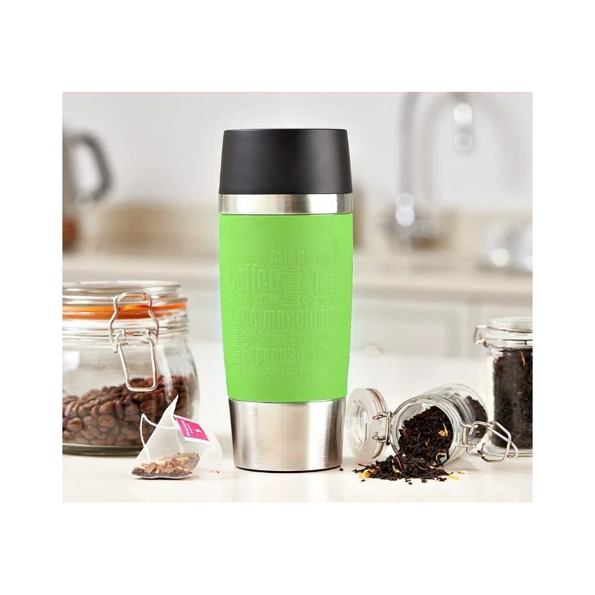 Tefal - Дорожная чашка 360 мл TRAVEL MUG нержавеющая сталь/зеленый