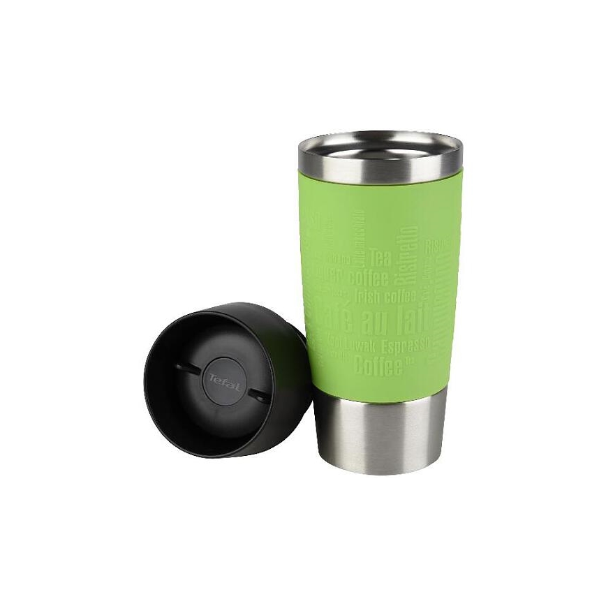 Tefal - Дорожная чашка 360 мл TRAVEL MUG нержавеющая сталь/зеленый