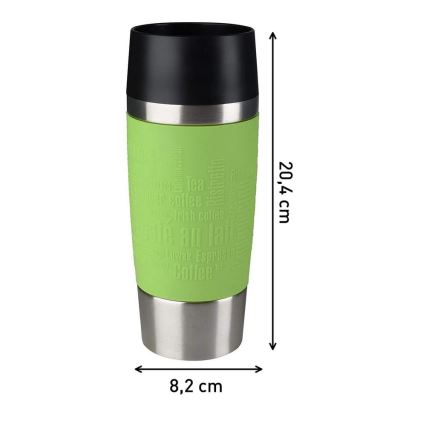 Tefal - Дорожная чашка 360 мл TRAVEL MUG нержавеющая сталь/зеленый