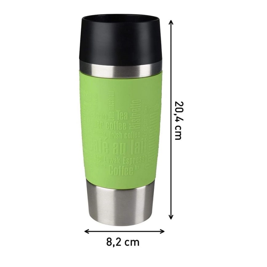 Tefal - Дорожная чашка 360 мл TRAVEL MUG нержавеющая сталь/зеленый