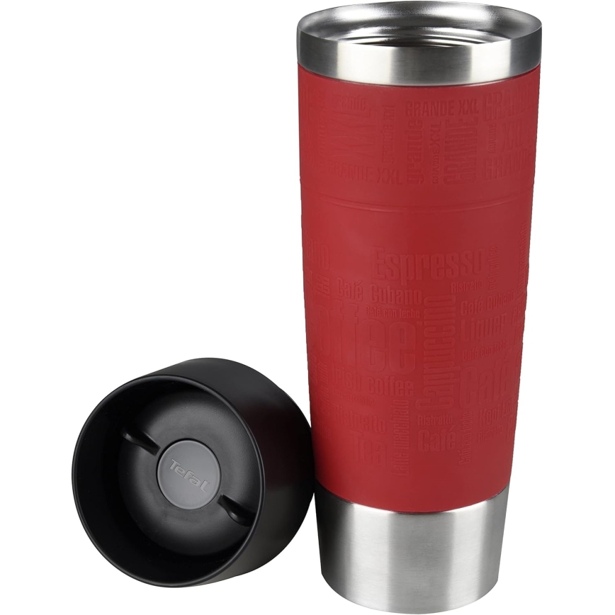 Tefal - Дорожная чашка 500 мл TRAVEL MUG нержавеющая сталь/красный