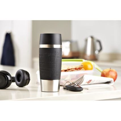 Tefal - Дорожня чашка 360 мл TRAVEL MUG нержавіюча сталь/чорний