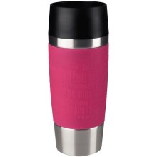 Tefal - Дорожная чашка 360 мл TRAVEL MUG нержавеющая сталь/розовый