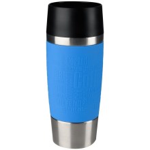 Tefal - Дорожня чашка 360 мл TRAVEL MUG нержавіюча сталь/світло-синій