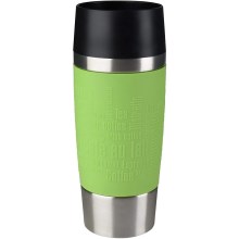 Tefal - Дорожня чашка 360 мл TRAVEL MUG нержавіюча сталь/зелений