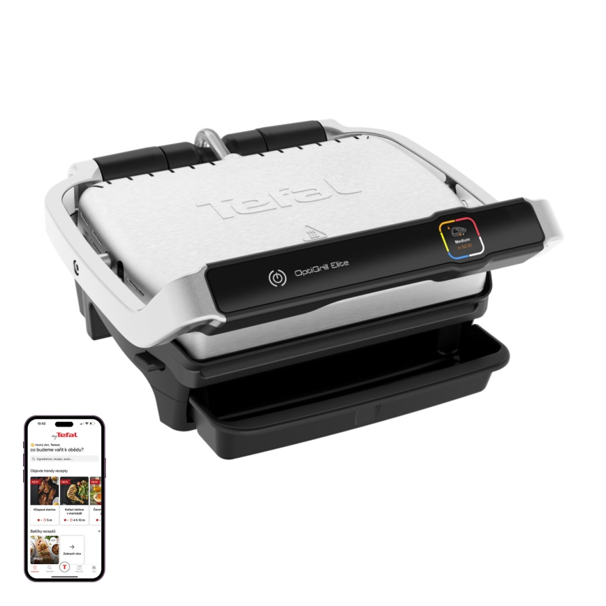 Tefal - Електричний гриль OPTIGRILL ELITE 2000W/230V