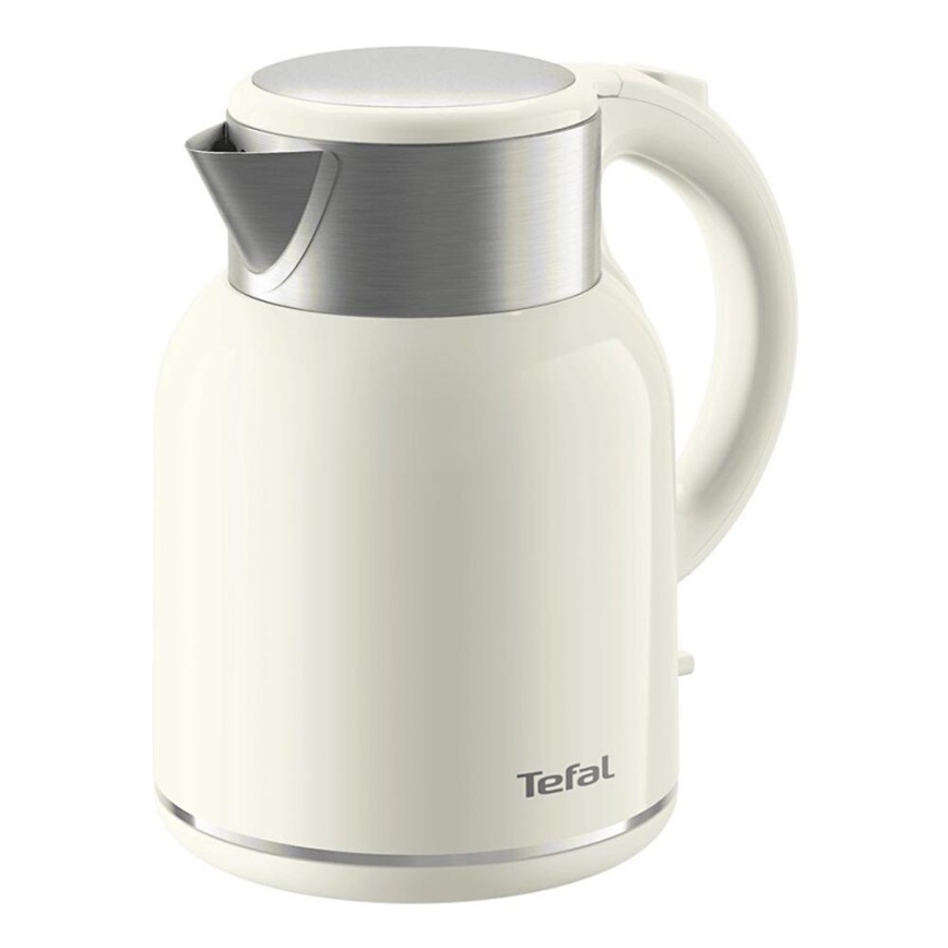 Tefal - Электрочайник THERMO PROTECT XL 1,9 л 1650W/230V нержавеющая сталь/белый