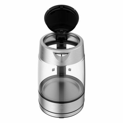 Tefal - Электрочайник GLASS 1,7 л  2200W/230V матовый хром