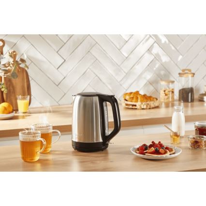 Tefal - Электрочайник SUBITO 1,7 л 2400W/230V нержавеющая сталь/черный