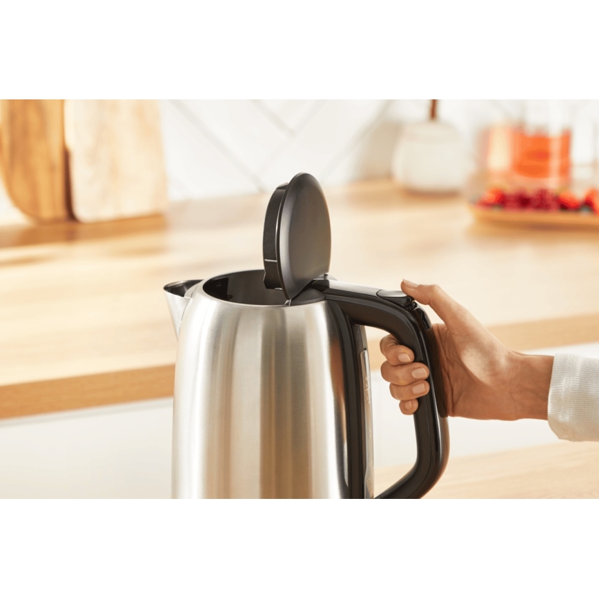 Tefal - Электрочайник SUBITO 1,7 л 2400W/230V нержавеющая сталь/черный